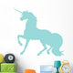 Unicorn Silhouettes Light Blue Wall Decal