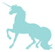 Unicorn Silhouettes Light Blue Wall Decal