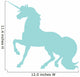 Unicorn Silhouettes Light Blue Wall Decal