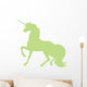 Fancy Unicorn Silhouette Green Wall Decal