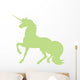 Fancy Unicorn Silhouette Green Wall Decal