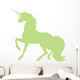 Fancy Unicorn Silhouette Green Wall Decal