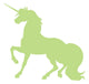 Fancy Unicorn Silhouette Green Wall Decal