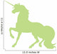Fancy Unicorn Silhouette Green Wall Decal