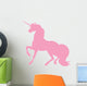 Fancy Unicorn Silhouette Pink Wall Decal