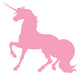 Fancy Unicorn Silhouette Pink Wall Decal