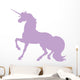 Fancy Unicorn Silhouettes Lavender Wall Decal