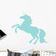 Unicorn Silhouettes Light Blue Wall Decal