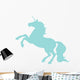 Unicorn Silhouettes Light Blue Wall Decal