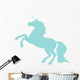 Unicorn Silhouettes Light Blue Wall Decal