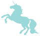 Unicorn Silhouettes Light Blue Wall Decal
