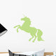 Rearing Unicorn Lime Green Wall Decal