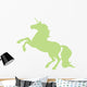 Rearing Unicorn Lime Green Wall Decal
