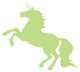 Rearing Unicorn Lime Green Wall Decal