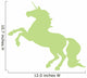 Rearing Unicorn Lime Green Wall Decal