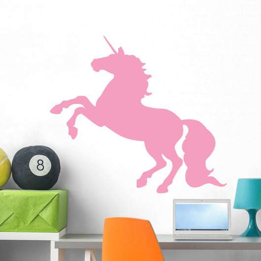 Rearing Pink Unicorn Wall Decal