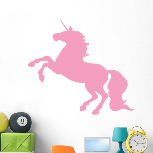 Rearing Pink Unicorn Wall Decal