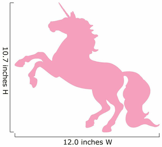 Rearing Pink Unicorn Wall Decal