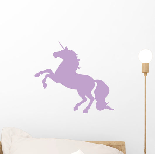 Rearing Lavender Unicorn Wall Decal