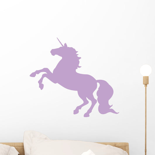Rearing Lavender Unicorn Wall Decal