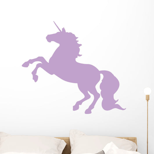 Rearing Lavender Unicorn Wall Decal