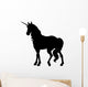 Elegant Black Unicorn Silhouette Wall Decal