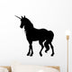 Elegant Black Unicorn Silhouette Wall Decal