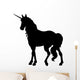 Elegant Black Unicorn Silhouette Wall Decal