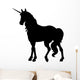 Elegant Black Unicorn Silhouette Wall Decal