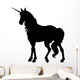 Elegant Black Unicorn Silhouette Wall Decal