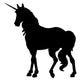 Elegant Black Unicorn Silhouette Wall Decal