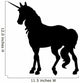 Elegant Black Unicorn Silhouette Wall Decal