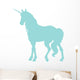 Elegant Blue Unicorn Silhouette Wall Decal