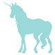 Elegant Blue Unicorn Silhouette Wall Decal