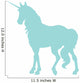 Elegant Blue Unicorn Silhouette Wall Decal