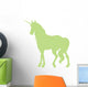 Elegant Green Unicorn Silhouette Wall Decal