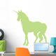 Elegant Green Unicorn Silhouette Wall Decal