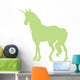 Elegant Green Unicorn Silhouette Wall Decal