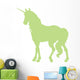 Elegant Green Unicorn Silhouette Wall Decal