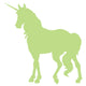 Elegant Green Unicorn Silhouette Wall Decal