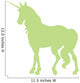 Elegant Green Unicorn Silhouette Wall Decal
