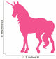 Elegant Hot Pink Unicorn Wall Decal