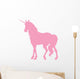 Elegant Pink Unicorn Silhouette Wall Decal