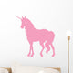 Elegant Pink Unicorn Silhouette Wall Decal