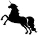 Black Jumping Unicorn Silhouette Wall Decal
