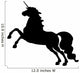 Black Jumping Unicorn Silhouette Wall Decal