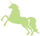Green Jumping Unicorn Silhouette Wall Decal