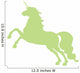 Green Jumping Unicorn Silhouette Wall Decal