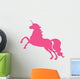 Hot Pink Jumping Unicorn Wall Decal