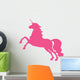 Hot Pink Jumping Unicorn Wall Decal